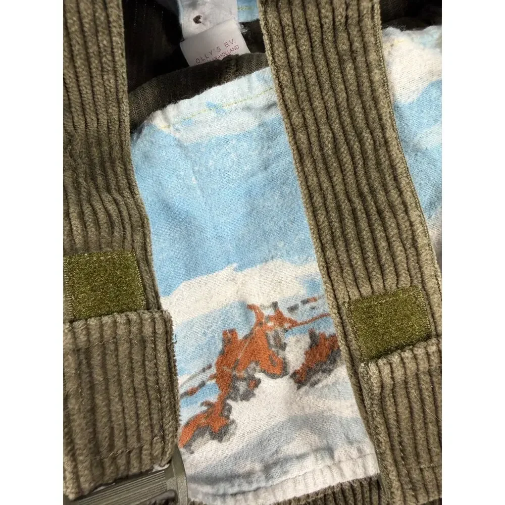 Oilily Vintage Reindeer Ranger Corduroy Overalls Dungarees Green Size 2